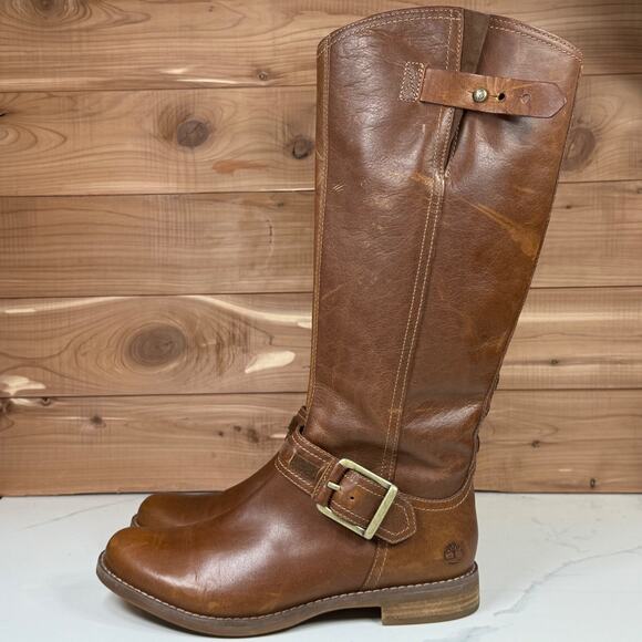 Timberland Womens Earthkeepers Savin Hill Tall Riding Boots 8548R Brown Sz 7.5 - Picture 3 of 16